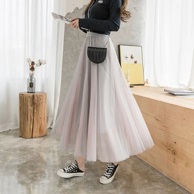 2020 Spring Summer Korean Version Of High Waist Gauze A Line Women Long Pleated Black Vintage Skirt Midi Tulle Skirts for Womens
2020 Spring Summer Korean Version Of High Waist Gauze A Line Women Long Pleated Black Vintage Skirt Midi Tulle Skirts for Womens