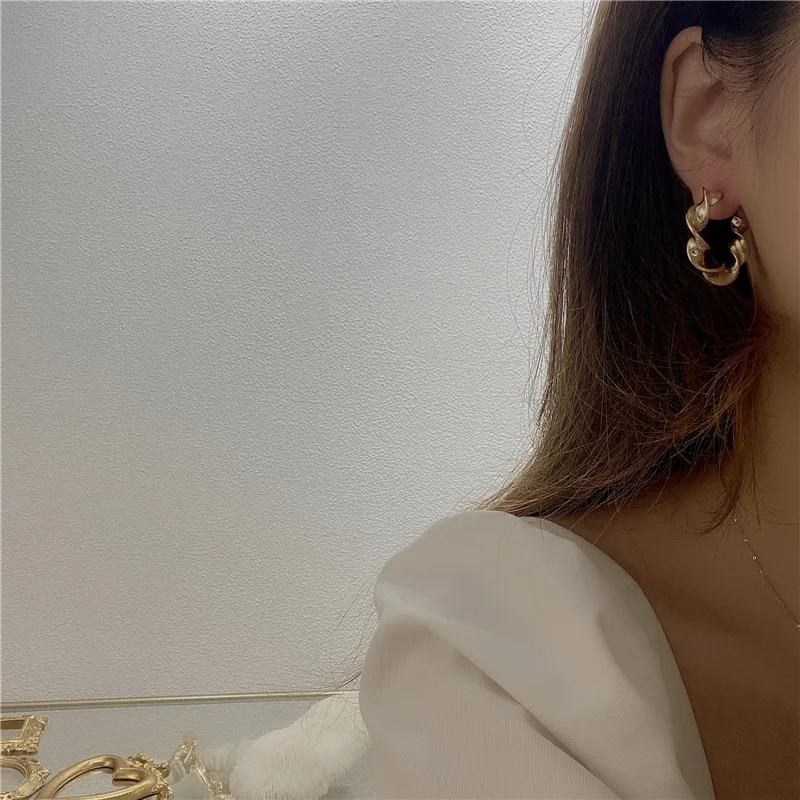 New Distortion Interweave Twist Metal Circle Geometric Round Hoop Earrings for Women Girls Accessories Party Retro Jewelry
New Distortion Interweave Twist Metal Circle Geometric Round Hoop Earrings for Women Girls Accessories Party Retro Jewelry