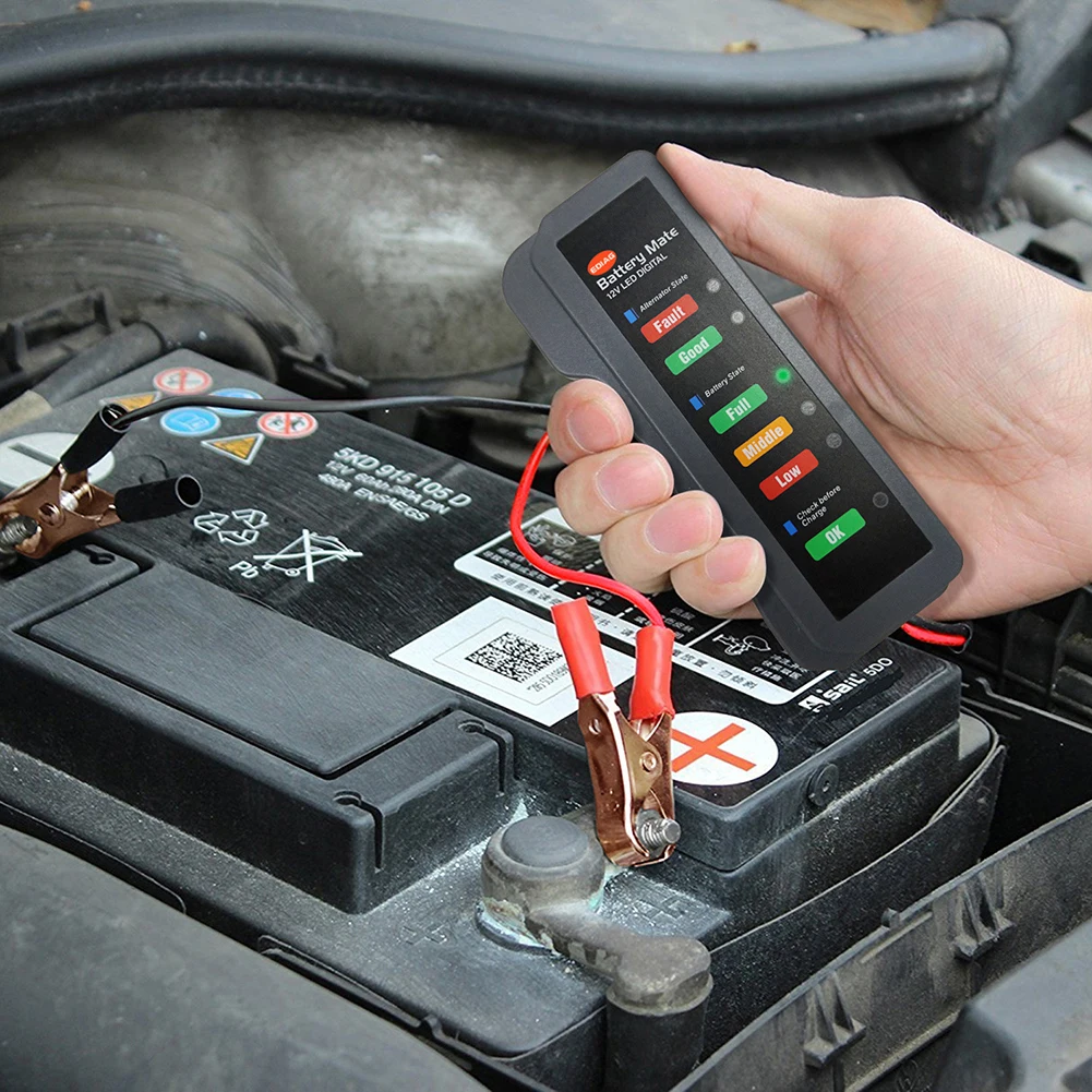 12V Car Battery Tester Digital Alternator LED Display Car Diagnostic Tool Intelligent Mower Motorcycle Battery Detector
12V Car Battery Tester Digital Alternator LED Display Car Diagnostic Tool Intelligent Mower Motorcycle Battery Detector