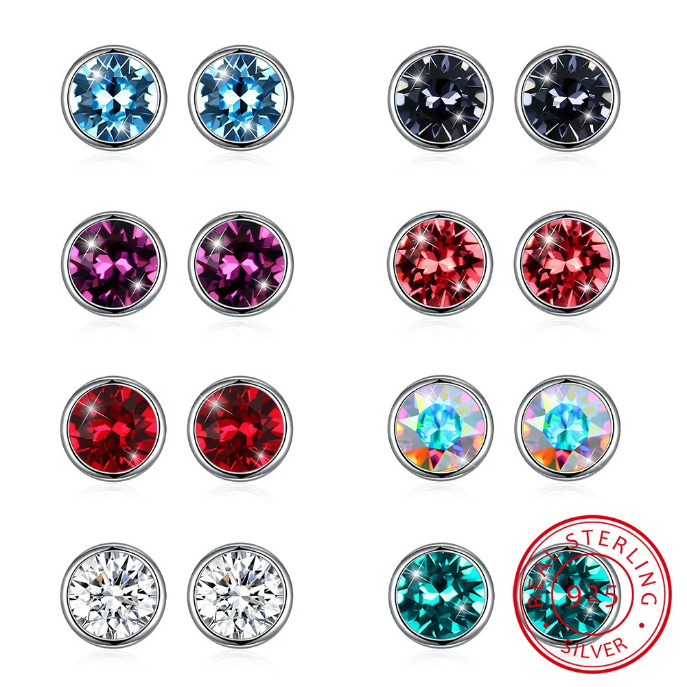 Женские серьги-гвоздики LEKANI, круглые серьги-гвоздики из стерлингового серебра 925 пробы, 8 мм, подарок на вечеринку
Женские серьги-гвоздики LEKANI, круглые серьги-гвоздики из стерлингового серебра 925 пробы, 8 мм, подарок на вечеринку