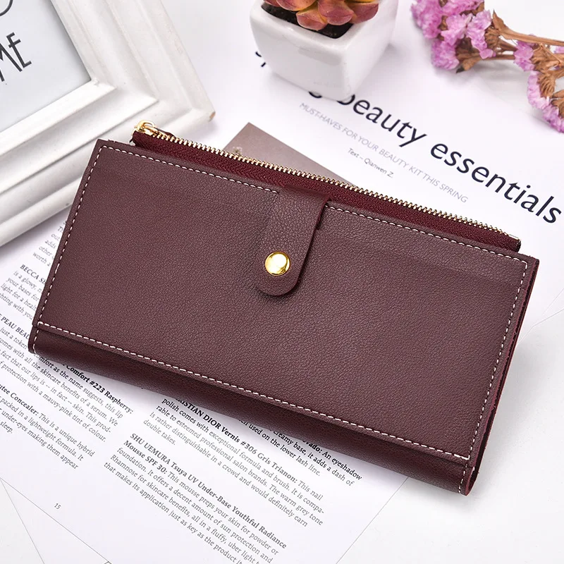 New fashion ladies long wallet students fresh and multifunctional zipper buckle coin purse card holder clutch bag Christmas gift
New fashion ladies long wallet students fresh and multifunctional zipper buckle coin purse card holder clutch bag Christmas gift
