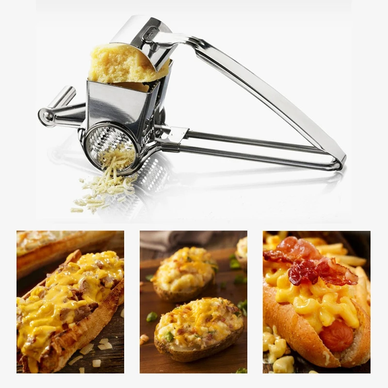 Stainless Steel Multi Purpose Rotary Cheese Nut Spice Grater Chocolate Cutter
Stainless Steel Multi Purpose Rotary Cheese Nut Spice Grater Chocolate Cutter