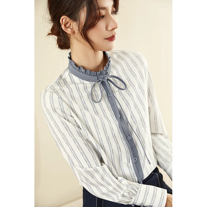 Women's Shirt 2021 Early Autumn New Vertical Striped Top Long Sleeve Chiffon Loose Large Size Shirt Design Sense Niche
Women's Shirt 2021 Early Autumn New Vertical Striped Top Long Sleeve Chiffon Loose Large Size Shirt Design Sense Niche