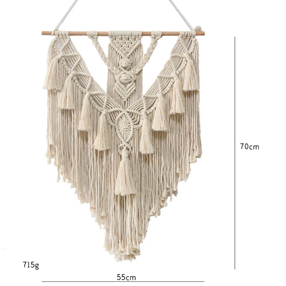 Macrame Wall Hanging Tapestry Bohemian Hand-woven Pendant Chic Home Room Dorm Decoration Gift 55X70cm
Macrame Wall Hanging Tapestry Bohemian Hand-woven Pendant Chic Home Room Dorm Decoration Gift 55X70cm