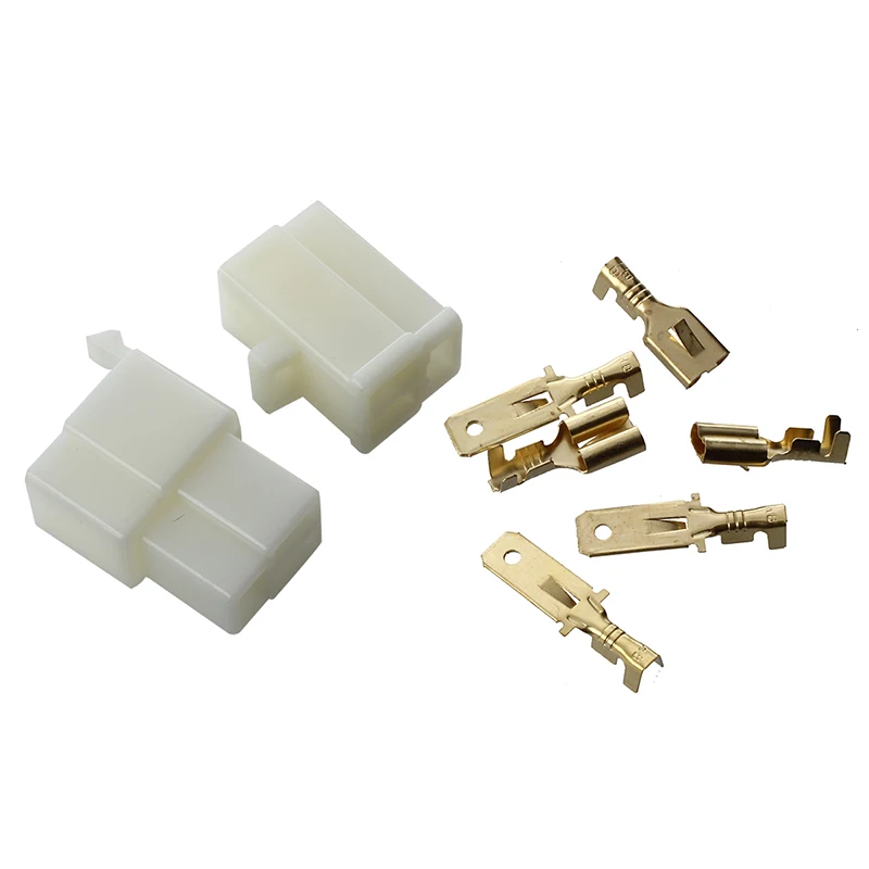 set 3-pin plug connector tab 6.3 mm motorcycle scooter car 
set 3-pin plug connector tab 6.3 mm motorcycle scooter car