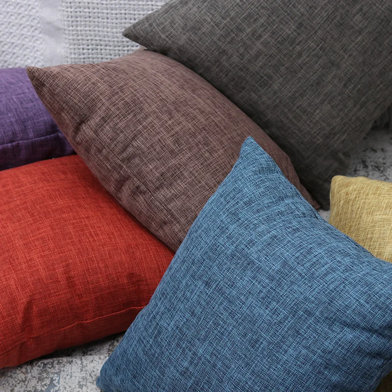Solid Color Thickened Linen Pillow Simple Cushion Cover Cloth Pillow Plain Color Simple American Customization Fall Pillow Case
Solid Color Thickened Linen Pillow Simple Cushion Cover Cloth Pillow Plain Color Simple American Customization Fall Pillow Case