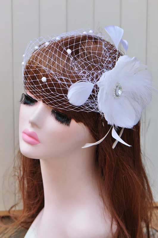 Luxury Handmade White Gorgeous Hair Clip Hairpin Jewelry Royal Bridal Wedding Hair Accessories Flower Mesh With Feather Veil Cap
Luxury Handmade White Gorgeous Hair Clip Hairpin Jewelry Royal Bridal Wedding Hair Accessories Flower Mesh With Feather Veil Cap