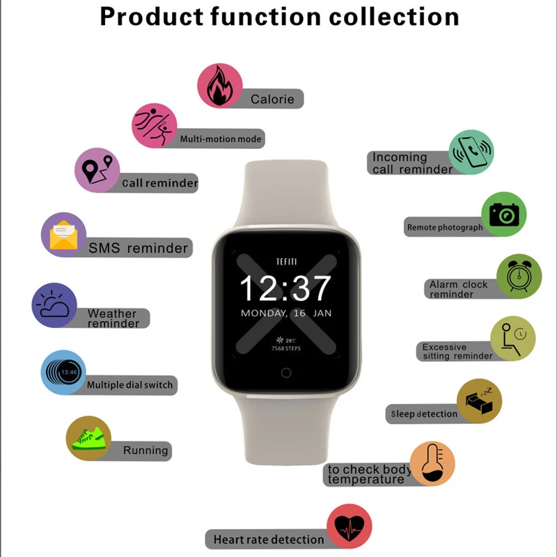 E8 Smart Watch Body Temperature Men Women Smartwatch Heart Rate Blood Pressure Monitor Pedometer Sport Watch For Android IOS
E8 Smart Watch Body Temperature Men Women Smartwatch Heart Rate Blood Pressure Monitor Pedometer Sport Watch For Android IOS
