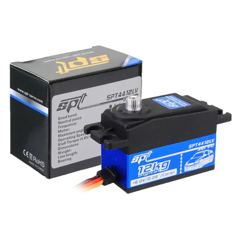 SPT SPT4412LV 12KG Digital Servo Digital Steering Gear Digital Servo Motor For 1:10 Remote Control Car Fixed Wing RV Snake Etc
SPT SPT4412LV 12KG Digital Servo Digital Steering Gear Digital Servo Motor For 1:10 Remote Control Car Fixed Wing RV Snake Etc