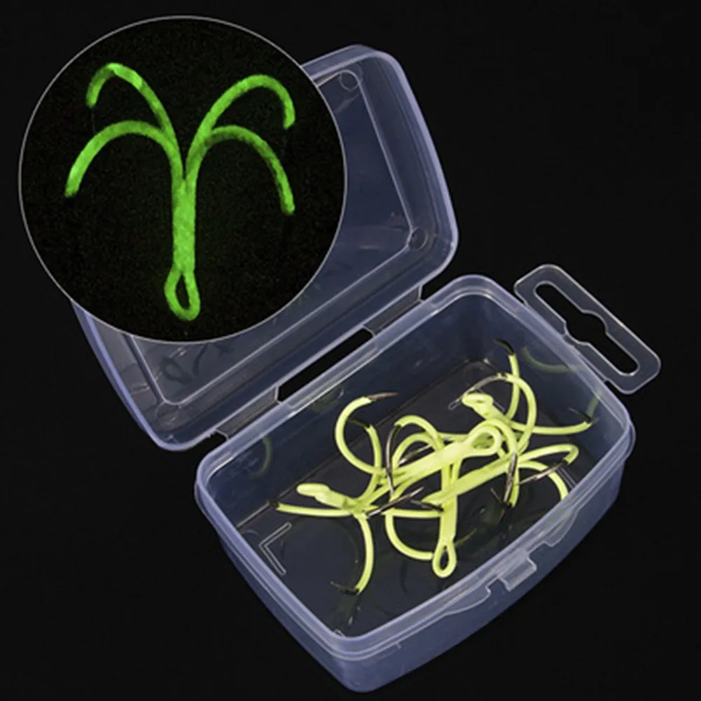 5Pcs 16/18# Luminous Barbed Fishing Hook High Carbon Steel Treble Overturned Hooks Fishing Jig Soft Bait Hook Terminal Tackle
5Pcs 16/18# Luminous Barbed Fishing Hook High Carbon Steel Treble Overturned Hooks Fishing Jig Soft Bait Hook Terminal Tackle