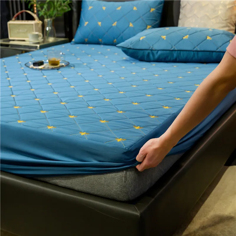 High Quality Embroidered Quilted Padded Mattress Cover Waterproof Cotton Large Antibacterial Embroidered Breathable Bed Sheet
High Quality Embroidered Quilted Padded Mattress Cover Waterproof Cotton Large Antibacterial Embroidered Breathable Bed Sheet