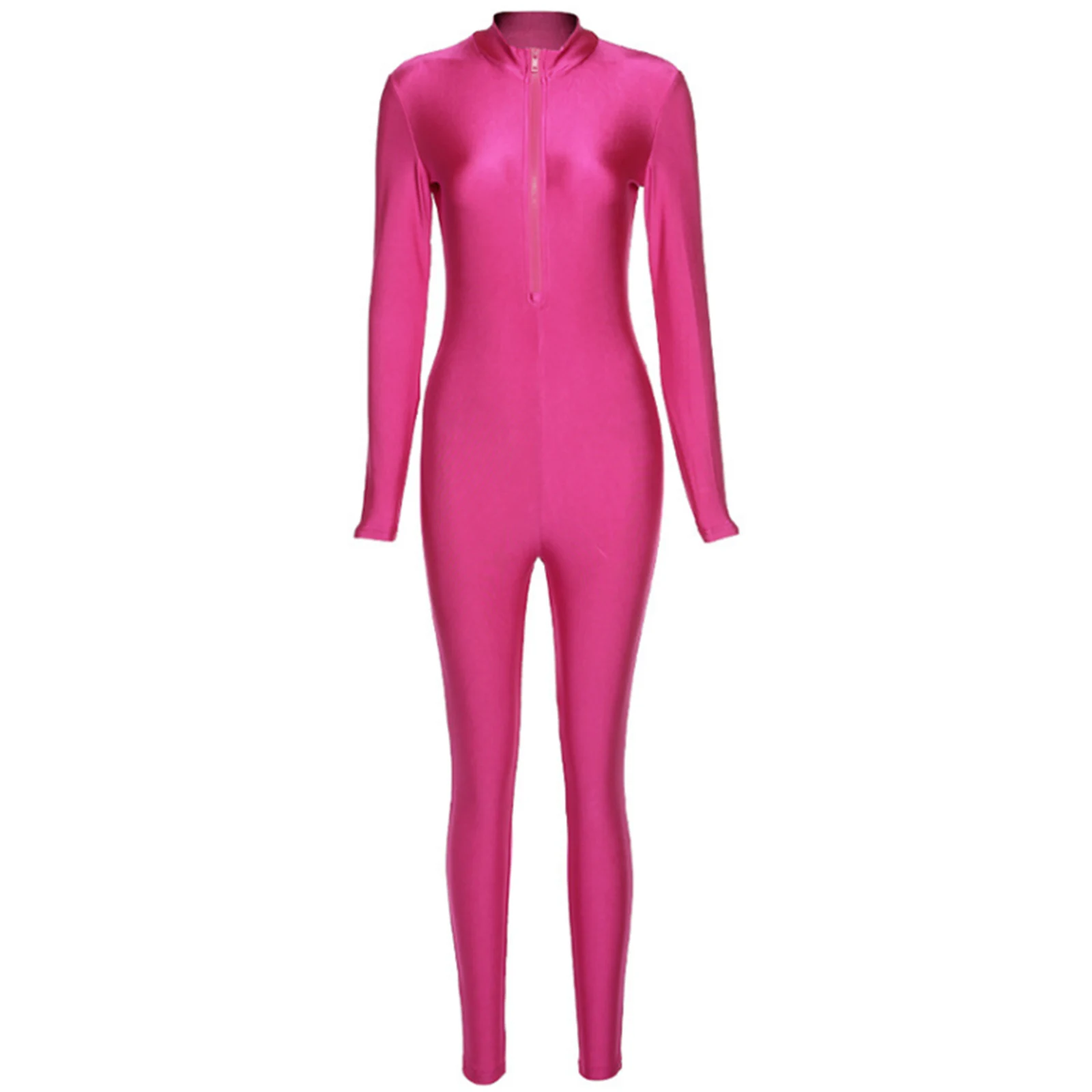 Womens Slim Fitted Jumpsuits Zipper Front Stand Collar Bodysuit Fitness Long Sleeve Sport Yoga Unitard For Party Club Exercise
Womens Slim Fitted Jumpsuits Zipper Front Stand Collar Bodysuit Fitness Long Sleeve Sport Yoga Unitard For Party Club Exercise