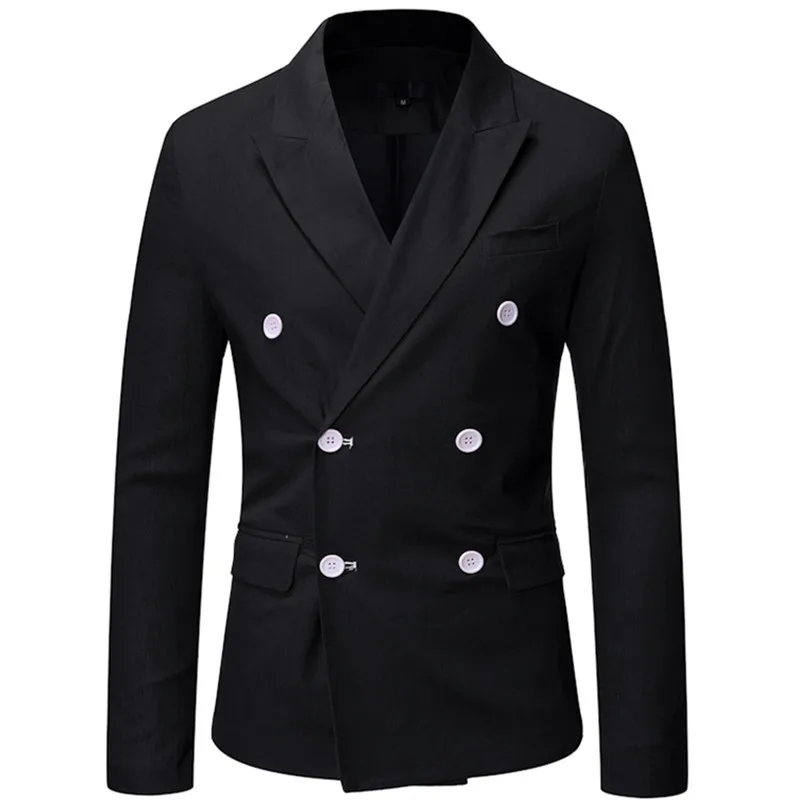 

2021 nova moda masculina casual boutique duplo breasted terno/homem de negócios terno jaqueta blazers casaco