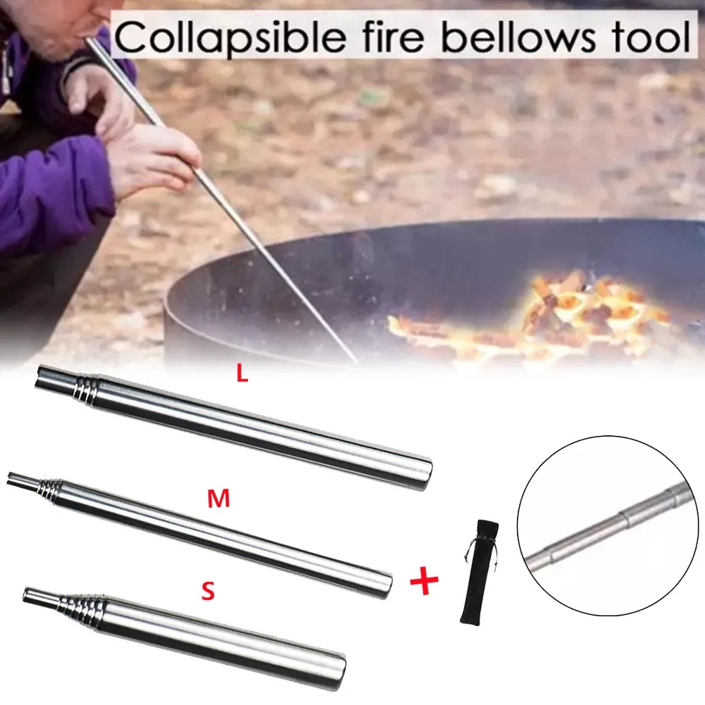 1pcs Pocket Bellow Outdoor Telescopic Fire Tube Bellows Survival Camping Blowing Torch Stainless Steel Campfire Bellowing Tools
1pcs Pocket Bellow Outdoor Telescopic Fire Tube Bellows Survival Camping Blowing Torch Stainless Steel Campfire Bellowing Tools