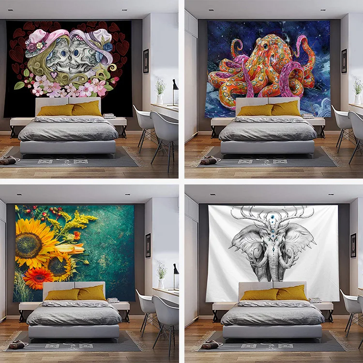 Tapestry Skull Sunflower Octopus Elephant Flowers Psychedelic Colorful Wall Hangs Sheet Blanket Decor Gothic Home Decor Boho
Tapestry Skull Sunflower Octopus Elephant Flowers Psychedelic Colorful Wall Hangs Sheet Blanket Decor Gothic Home Decor Boho
