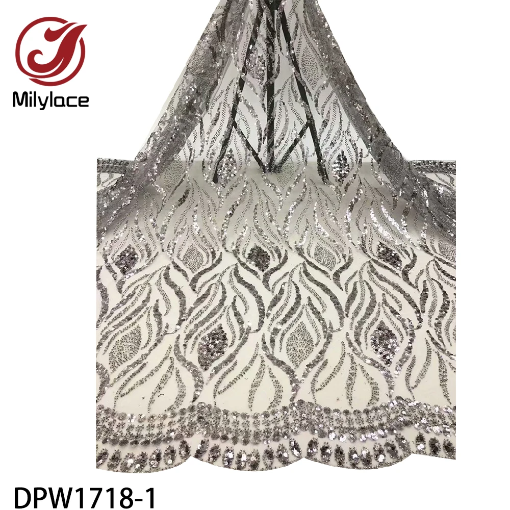 High Quality African Embroidery Sequence Lace French Net Tulle Mesh Sequins Lace Fabric for Wedding Party DPW1718
High Quality African Embroidery Sequence Lace French Net Tulle Mesh Sequins Lace Fabric for Wedding Party DPW1718