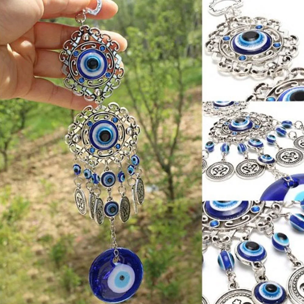 Wind Chimes Turkey Evil Eye Pendants Amulet Home Wall Hanging Decor Blessing Protection Gift Dream Catcher Blue Rhinestone
Wind Chimes Turkey Evil Eye Pendants Amulet Home Wall Hanging Decor Blessing Protection Gift Dream Catcher Blue Rhinestone