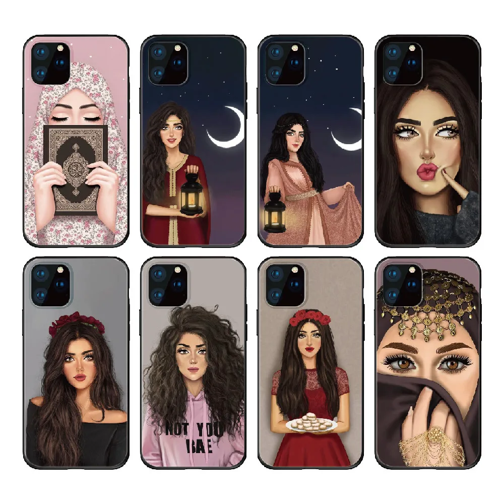 Muslim Islamic Arabic Hijab Girls Phone Cover For iPhone 12 Mini 11 Pro Max X XS XR Max 8 7Plus 8Plus 6S SE Soft Silicone Case 
Muslim Islamic Arabic Hijab Girls Phone Cover For iPhone 12 Mini 11 Pro Max X XS XR Max 8 7Plus 8Plus 6S SE Soft Silicone Case