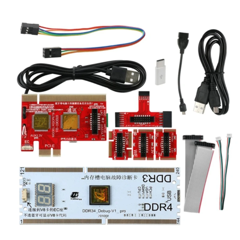 AU42 -KQCPET6 V8 Computers Mobile Phone Bluetooth Smart Diagnostic Card PCI/PCIE/LPC/Minipci-E/EC USB Tester DDR34 Tester Card
AU42 -KQCPET6 V8 Computers Mobile Phone Bluetooth Smart Diagnostic Card PCI/PCIE/LPC/Minipci-E/EC USB Tester DDR34 Tester Card