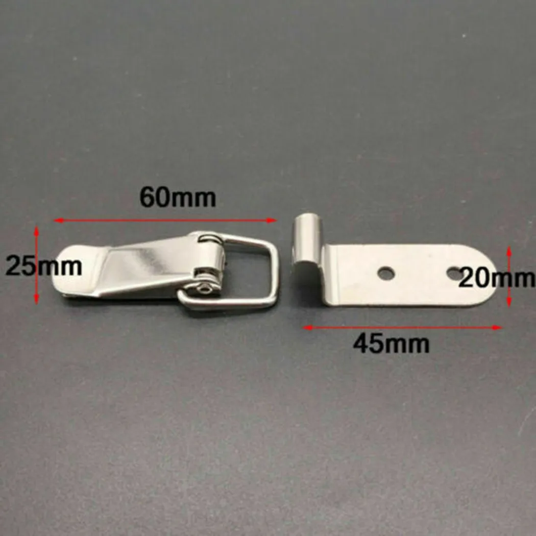 4PCS 90 Stainless Steel Spring Locking Latch Hasps Suitcase Chest Toggle Catch Clasp Box Hinges Furniture Hardware Accessories
4PCS 90 Stainless Steel Spring Locking Latch Hasps Suitcase Chest Toggle Catch Clasp Box Hinges Furniture Hardware Accessories
