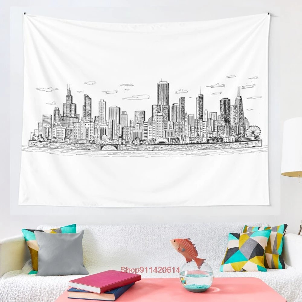 Чикаго здания гобелен искусство настенные гобелены для декора гостиной
Чикаго здания гобелен искусство настенные гобелены для декора гостиной