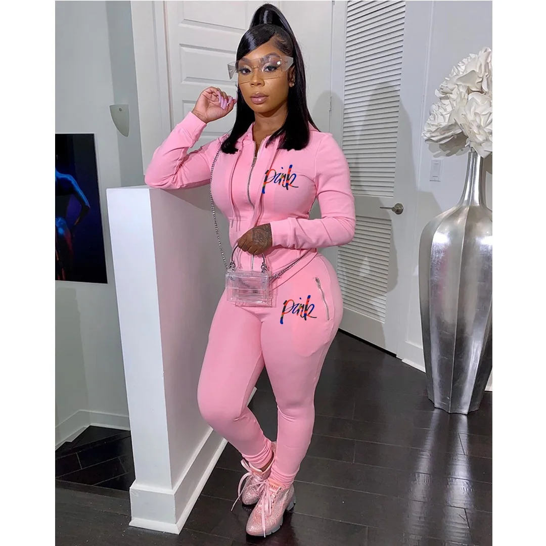Pink yellow letter embroidery+zip decoration hoodie+sweatpants two piece outfits wholesale sweat suits women matching sets bulk
Pink yellow letter embroidery+zip decoration hoodie+sweatpants two piece outfits wholesale sweat suits women matching sets bulk