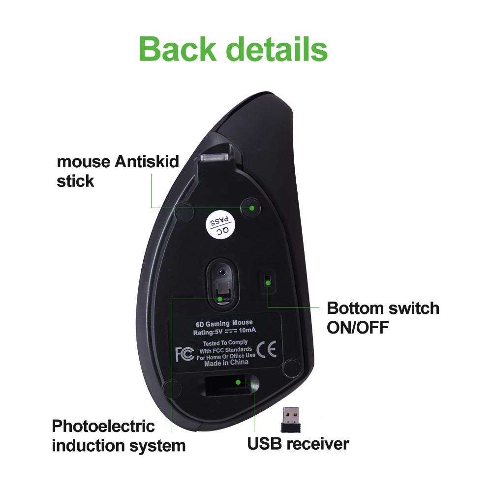 ONLIVING Ergonomic Wireless Gaming Mouse Vertical Right Hand 800 1200 1600 Dpi USB Light Pulse Healthy Mouse PC Computer Mouse 
ONLIVING Ergonomic Wireless Gaming Mouse Vertical Right Hand 800 1200 1600 Dpi USB Light Pulse Healthy Mouse PC Computer Mouse
