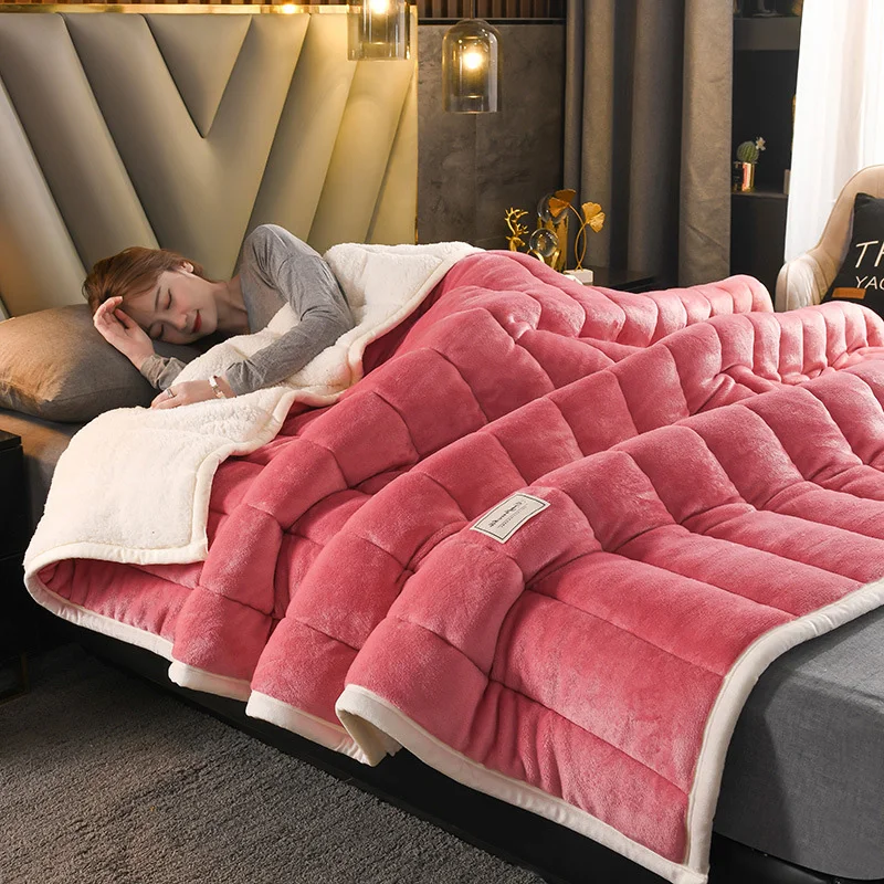 Thick Fleece Blankets Soft Super Warm Winter Blanket Home Bedroom Keep Warm Woolen QuiltTwin Bedding Adult Sofa Large Blankets 
Thick Fleece Blankets Soft Super Warm Winter Blanket Home Bedroom Keep Warm Woolen QuiltTwin Bedding Adult Sofa Large Blankets