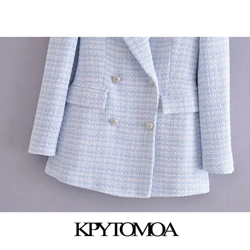 KPYTOMOA Women 2021 Fashion Double Breasted Tweed Check Blazer Coat Vintage Long Sleeve Pockets Female Outerwear Chic Veste
KPYTOMOA Women 2021 Fashion Double Breasted Tweed Check Blazer Coat Vintage Long Sleeve Pockets Female Outerwear Chic Veste