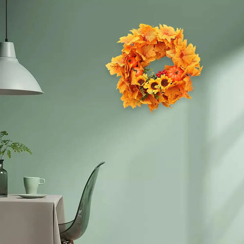 Autumn Simulation Wreath Halloween Home Decor Maple Leaves SunflowerFlower Garland
Autumn Simulation Wreath Halloween Home Decor Maple Leaves SunflowerFlower Garland