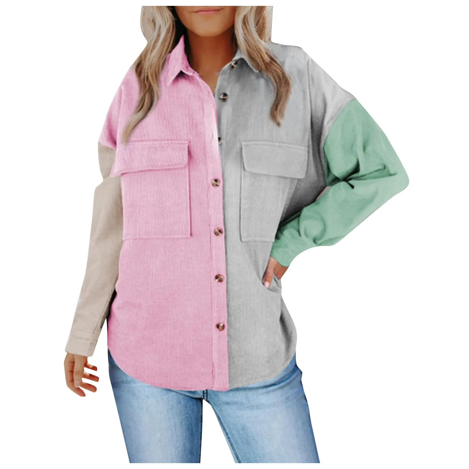 2021 Autumn New Fashion Shirt Women Loose Lapels Long Sleeves Corduroy Patchwork Button Top Casual Plus Size Clothing
2021 Autumn New Fashion Shirt Women Loose Lapels Long Sleeves Corduroy Patchwork Button Top Casual Plus Size Clothing