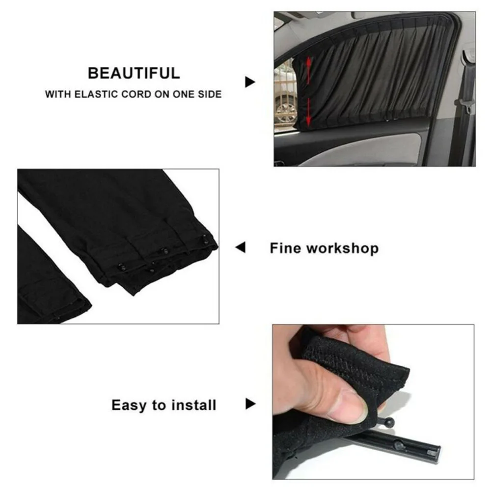 Side Sun Shade Curtains Sun Shade UV Protection Universal Window 50x47cm Black Cover
Side Sun Shade Curtains Sun Shade UV Protection Universal Window 50x47cm Black Cover