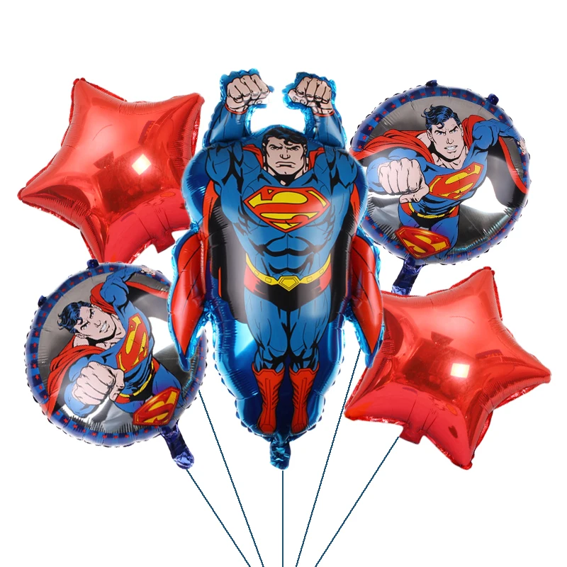 Мультяшные супергерои алюминиевый воздушный шар с цифрами украшение для дня