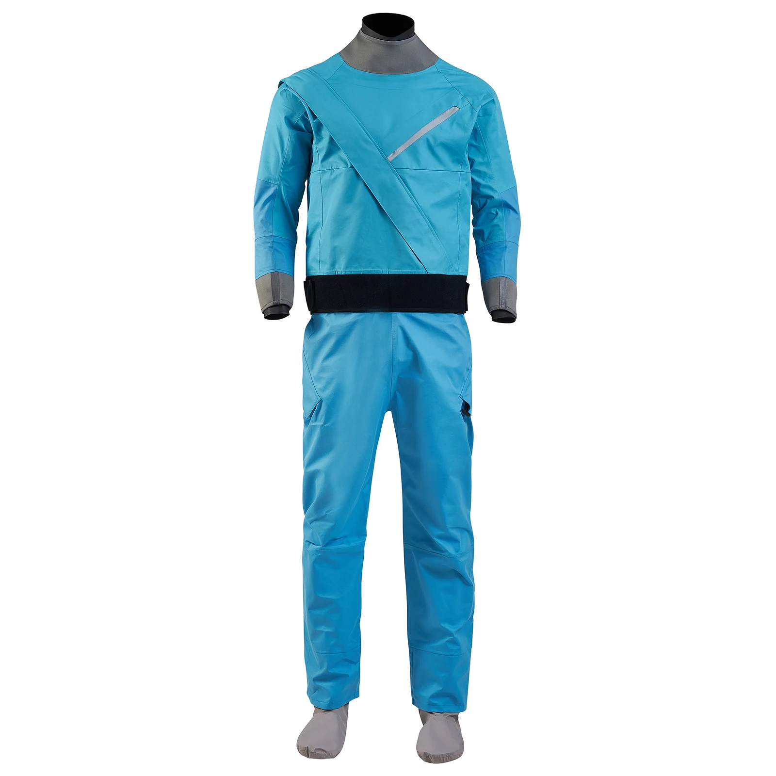 

Women's Drysuit For Kayaking Padding Swimming Front Zip One-Piece With Cuffs And Neck Latex DW13