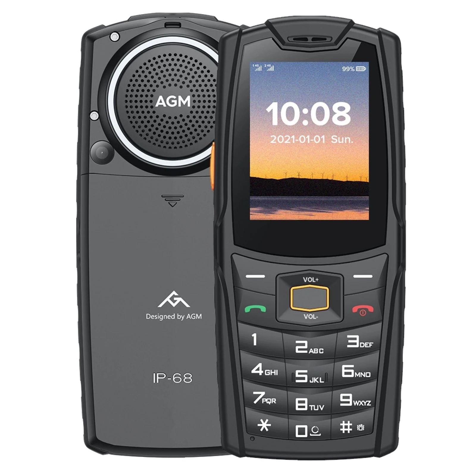 AGM M6 GSM телефон 2 4 дюймов 4G Мобильный IP68 кнопочный сотовый клавиатура динамик 2500