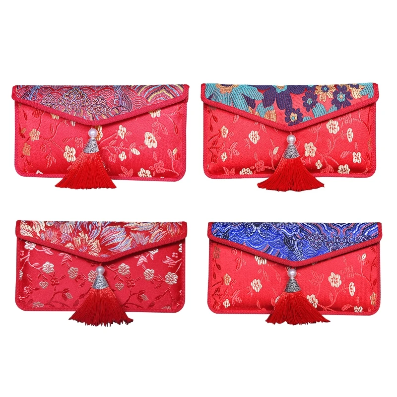 D0AD Chinese Red Envelope New Year Lucky Money Pocket Gifting Pouch Tassel Brocade Bags for Spring Festival Wedding Birthday
D0AD Chinese Red Envelope New Year Lucky Money Pocket Gifting Pouch Tassel Brocade Bags for Spring Festival Wedding Birthday