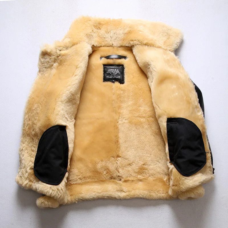 DBB3 European US Size High Quality Super Warm Genuine Sheep Leather Coat Mens Big B3 Shearling Bomber Military Fur Jacket 
DBB3 European US Size High Quality Super Warm Genuine Sheep Leather Coat Mens Big B3 Shearling Bomber Military Fur Jacket