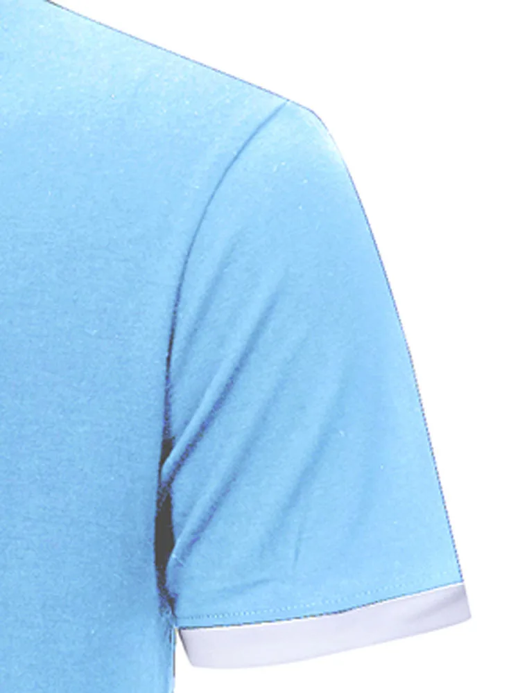 Men's T-shirt with short sleeves collar pure color summer new fashion The beach
Men's T-shirt with short sleeves collar pure color summer new fashion The beach