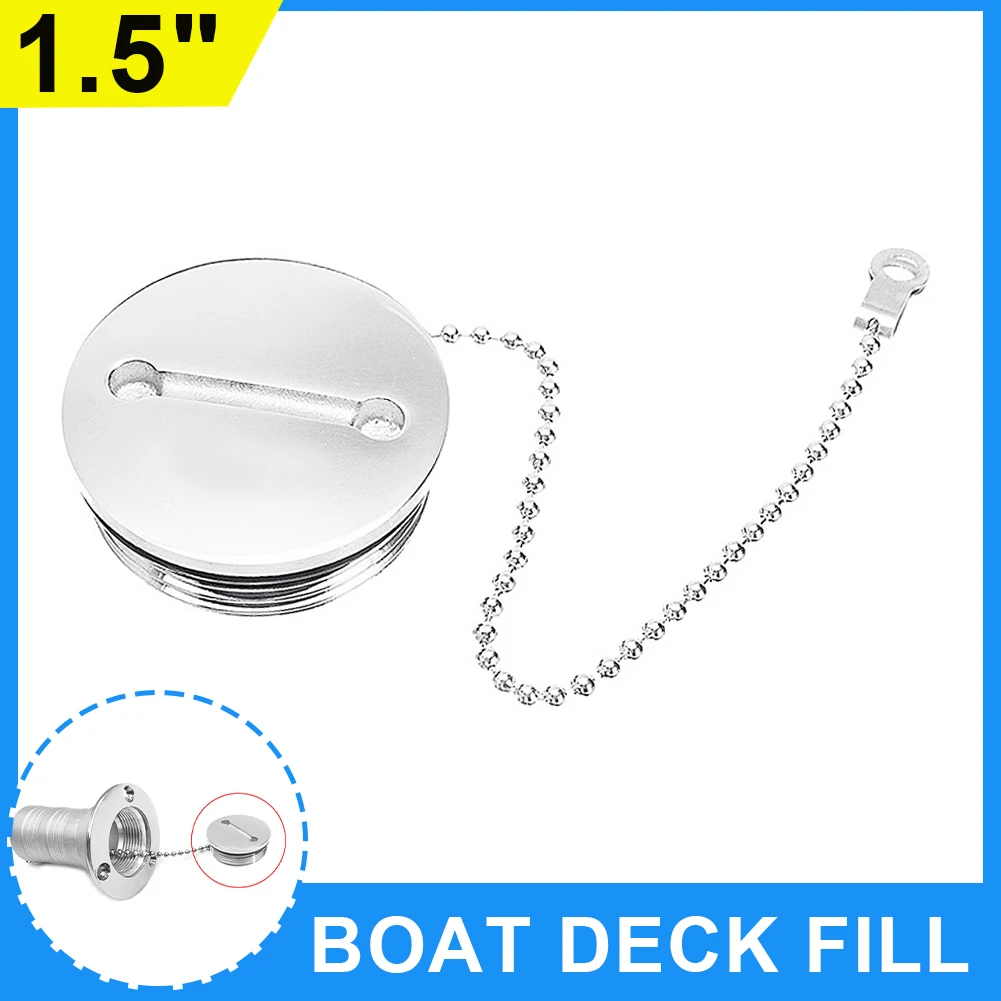 1.5" Boat Deck Fill Cap with Chain Marine Grade Stainless Steel Deck Filler Cap Replacement Fuel Water Gas with Rubber Gasket
1.5" Boat Deck Fill Cap with Chain Marine Grade Stainless Steel Deck Filler Cap Replacement Fuel Water Gas with Rubber Gasket