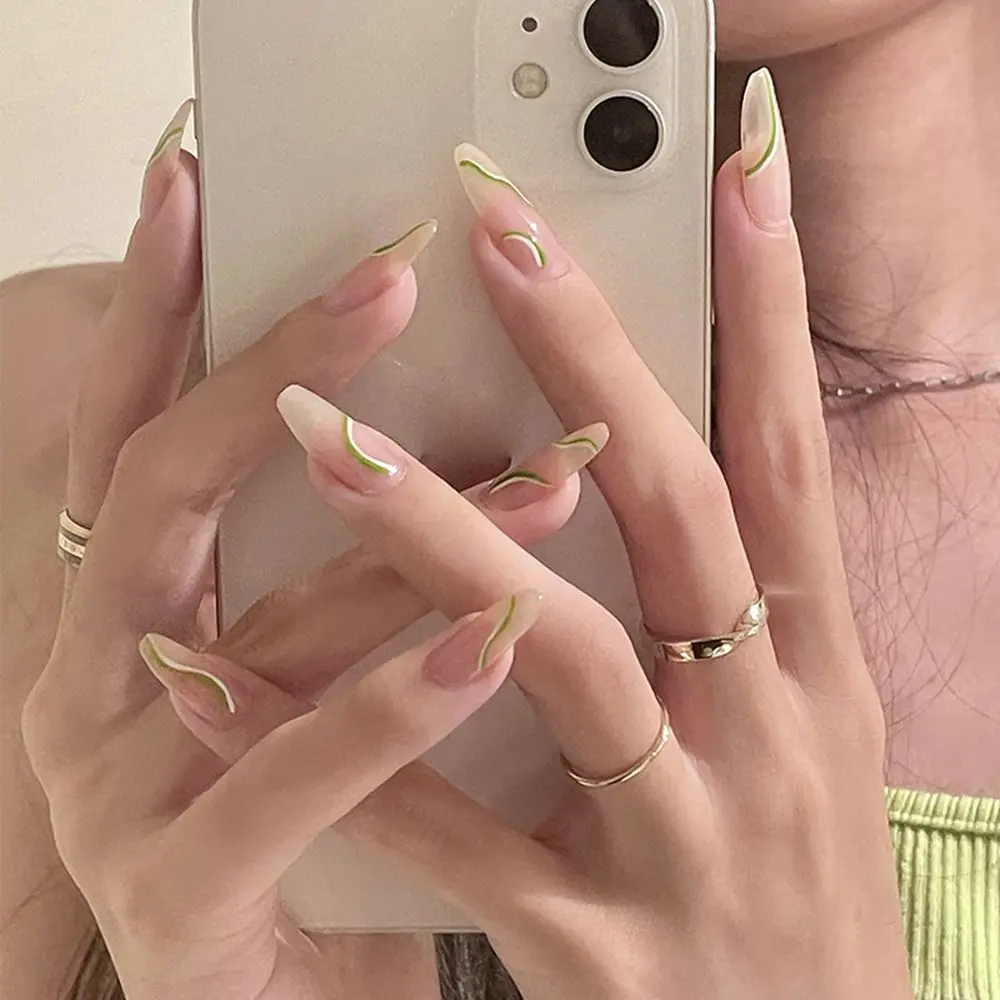 Fashion 24pcs French Detachable Long Ballerina False Nails Wave Coffin Fake Nails Full Cover Press On Nail Tips Manicure Decor
Fashion 24pcs French Detachable Long Ballerina False Nails Wave Coffin Fake Nails Full Cover Press On Nail Tips Manicure Decor