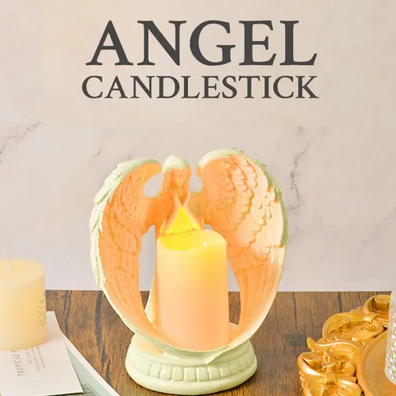 Angel Candlestick Ornaments Resin Figurines Crafts Electronic Candlestick Miniature Ornament Religious Candlestick Home Decor
Angel Candlestick Ornaments Resin Figurines Crafts Electronic Candlestick Miniature Ornament Religious Candlestick Home Decor