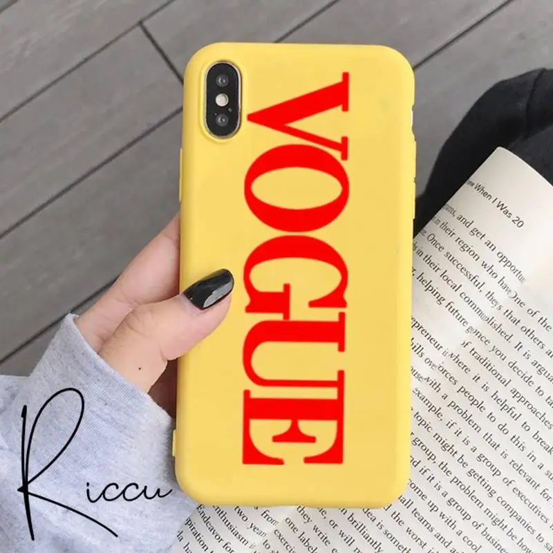 Luxury Fashion Magazine vogue Phone Case for iPhone 8 11 12 Pro mini XS MAX 7 6 6S Plus X SE 2020 XR Candy yellow Silicone Cases
Luxury Fashion Magazine vogue Phone Case for iPhone 8 11 12 Pro mini XS MAX 7 6 6S Plus X SE 2020 XR Candy yellow Silicone Cases