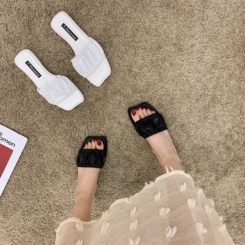 DLEK Women Faashion Peep Toe Summer Outside Solid Modern Sandals Ladies Black White Handmade Elastic Shallow Comfortable Shoes
DLEK Women Faashion Peep Toe Summer Outside Solid Modern Sandals Ladies Black White Handmade Elastic Shallow Comfortable Shoes