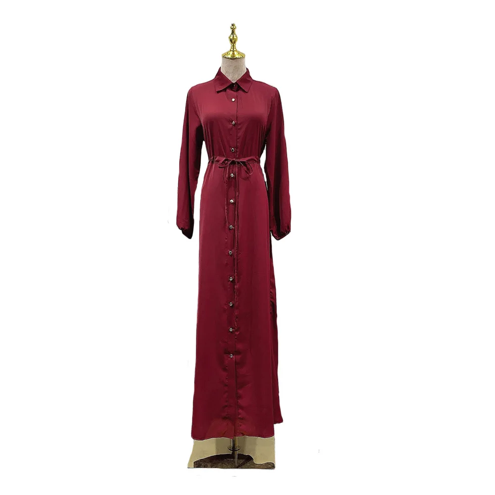 New Women Dresses Single Breasted Shirt Lapel Waist Drawstring Dress Autumn Solid Color Long Turkish Clothing Long-sleeve Dress
New Women Dresses Single Breasted Shirt Lapel Waist Drawstring Dress Autumn Solid Color Long Turkish Clothing Long-sleeve Dress
