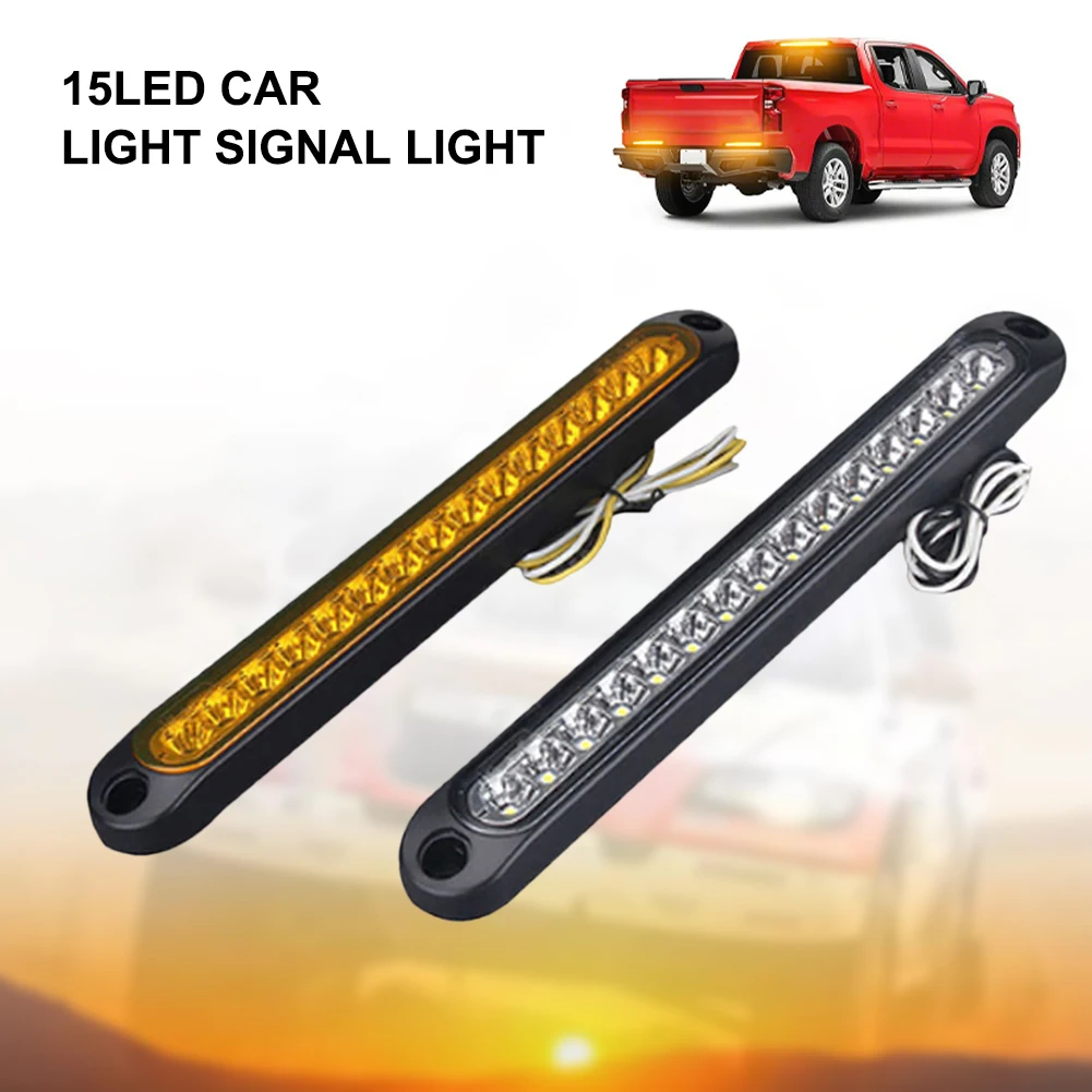2 colours LED Taillight High Mount Stop Lamp 15 LED Third Brake Light Amber Car Truck Light Bar Brake Turn Signal Stop Light
2 colours LED Taillight High Mount Stop Lamp 15 LED Third Brake Light Amber Car Truck Light Bar Brake Turn Signal Stop Light