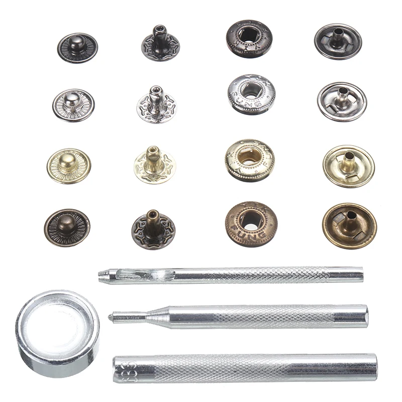 325pcs 12.5mm Metal Buttons Snap Fasteners Kit Press Studs Buttons High Quality Sewing Button Garment Ingredients Accessories 
325pcs 12.5mm Metal Buttons Snap Fasteners Kit Press Studs Buttons High Quality Sewing Button Garment Ingredients Accessories