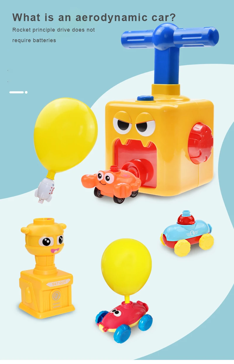New Inertia Flying Power Balloon Car With Rocket Launcher Cartoon Balloon Car Puzzle Toy Science Experimen Toy For Children Gift
New Inertia Flying Power Balloon Car With Rocket Launcher Cartoon Balloon Car Puzzle Toy Science Experimen Toy For Children Gift