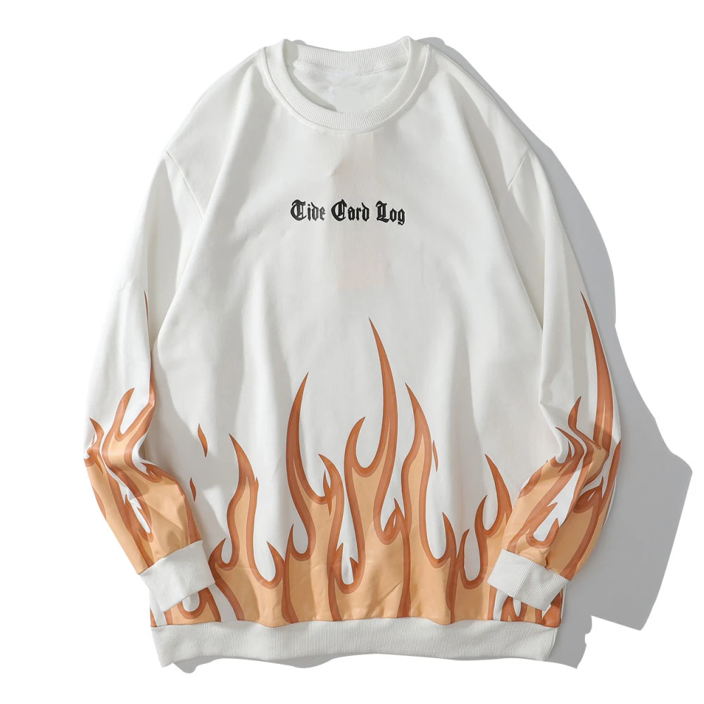 Unisex Sweatshirts Casual Fire Flame Print Pullover Hoodies Harajuku Hip Hop Punk Rock Gothic Streetwear Women Mens Fashion Tops 
Unisex Sweatshirts Casual Fire Flame Print Pullover Hoodies Harajuku Hip Hop Punk Rock Gothic Streetwear Women Mens Fashion Tops
