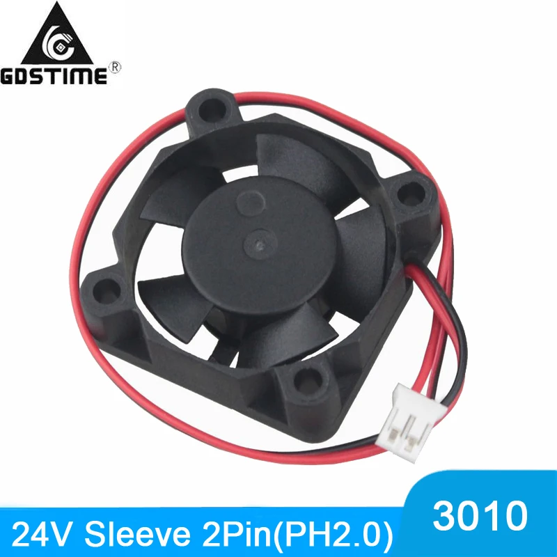 2 шт. Охлаждающие вентиляторы для 3D принтера 24 В 3 см 30 мм 30x30x10 мм|heatsink fan|fan 3d printerfan