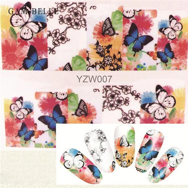 GAM-BELLE 1 Sheet Butterfly Beauty Flower Nail Art Sticker Colorful Water Transfer Nail Wraps Decoration Nail Art Slider Decals
GAM-BELLE 1 Sheet Butterfly Beauty Flower Nail Art Sticker Colorful Water Transfer Nail Wraps Decoration Nail Art Slider Decals